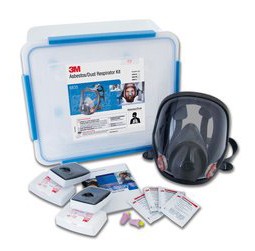 Respirator Kit - Full Face Asbestos/Dust 3M 6000 Series c/w P3 Filters - L
