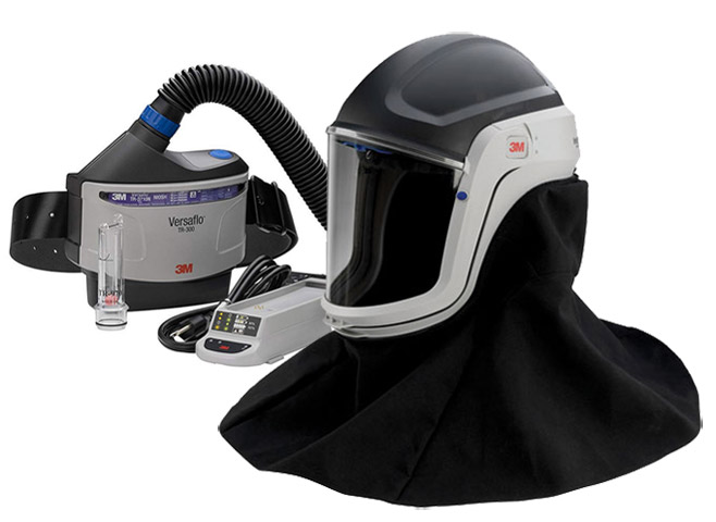 Respirator Kit - Helmet/Visor/Neck PAPR 3M Versaflo M-406 c/w TR-300 Turbo/Hose/Battery/Charger/P3 Filter