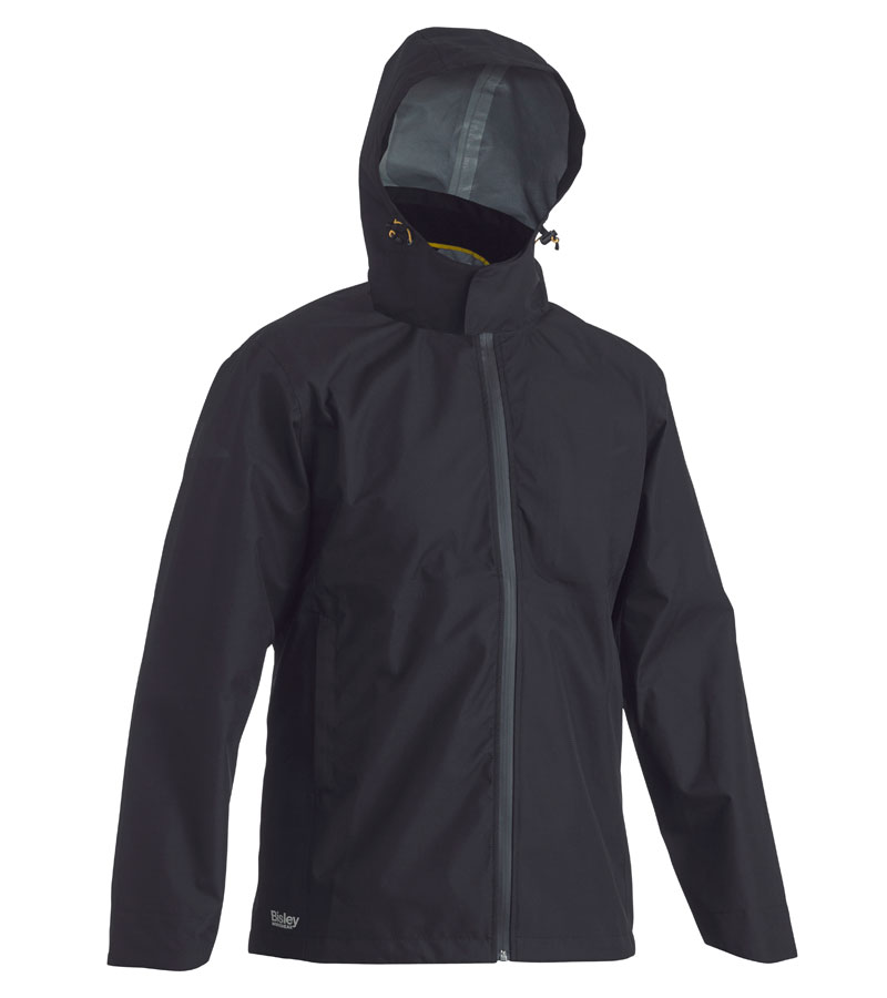 Rain Jacket - TPU/Polyester Mini Ripstop Bisley BJ6926 c/w Hood ...