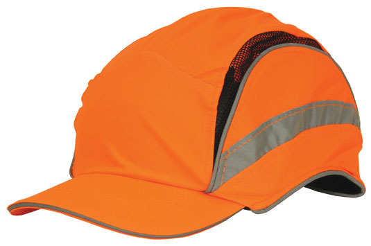 BUMP CAP – MICROFIBRE UNISAFE FIRST BASE 3 CLASSIC WITH REDUCED PEAK orange