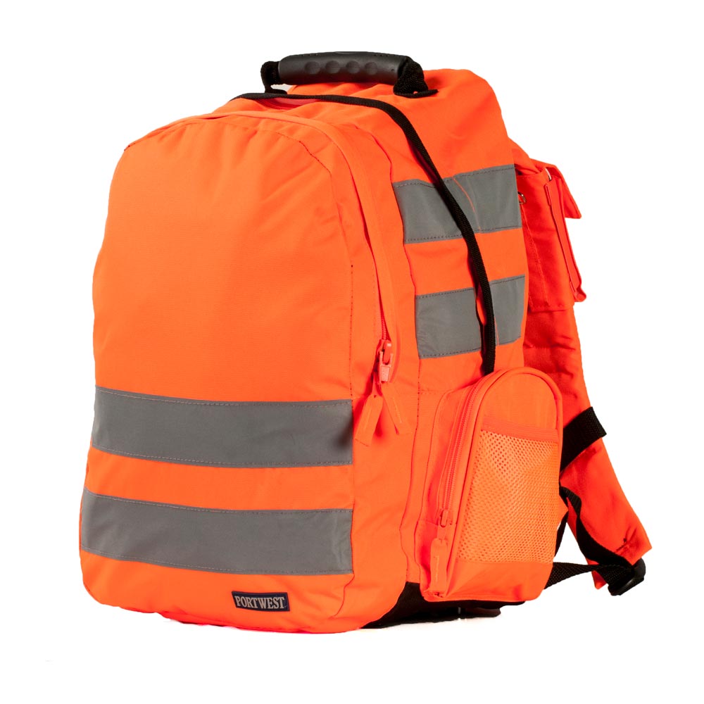 Back Pack - Polyester Portwest B905 HI VIS c/w Tape 25L 43cm x 28cm x 21cm - Image 2