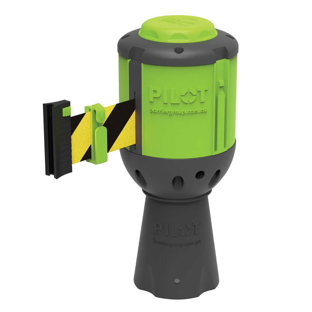 Barrier Pilot Retractable Tape Barrier c/w Cone Mount Adaptor