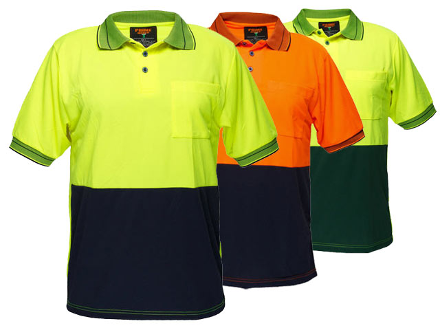 Shirt - Polo MicroMesh Portwest 2Tone HIVIS D S/Sleeve Scotchguard ...