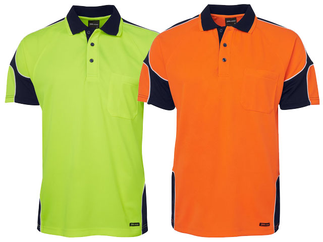 Shirt - Polo Arm Panel JBs Micro Mesh HI VIS D Short Sleeve - SafetyQuip